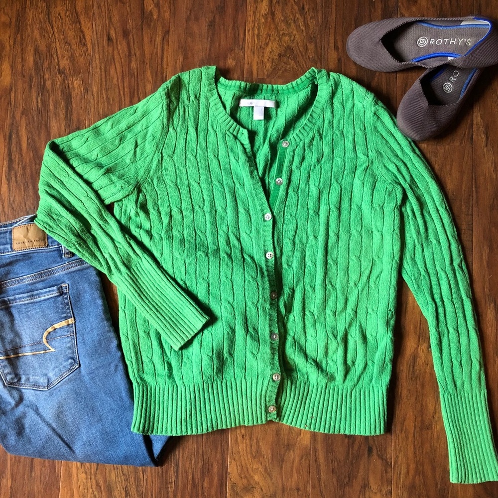 *Old Navy* Emerald Green Cardigan Sweater